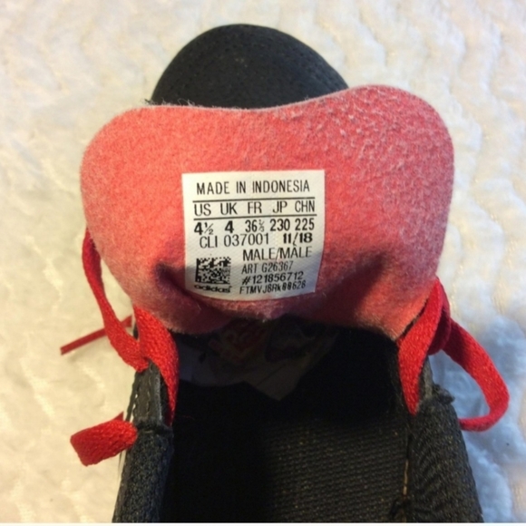 Adidas Men's Black/White Lace Up Football Soccer Cleats Size 4.5 ART G26367 - Picture 2 of 8